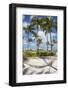 Caribbean, Netherland Antilles, Aruba, Hammock on Palm beach-Jane Sweeney-Framed Photographic Print