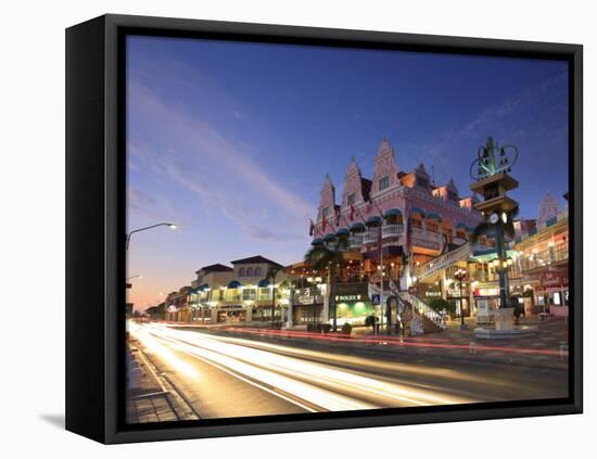 Caribbean, Netherland Antilles, Aruba, Oranjestad Main Street-Michele Falzone-Framed Stretched Canvas