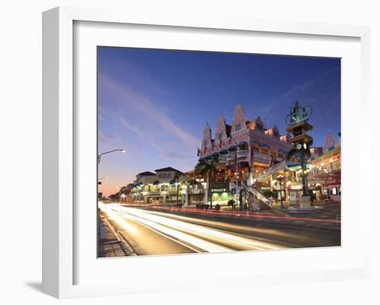 Caribbean, Netherland Antilles, Aruba, Oranjestad Main Street-Michele Falzone-Framed Photographic Print