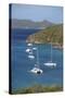 Caribbean, Norman Island. Catamarans and Sailboats in the Bight-Kevin Oke-Stretched Canvas