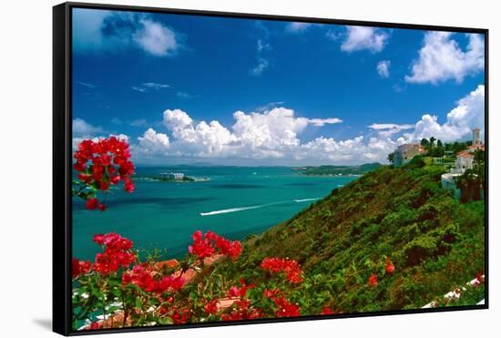 Caribbean Panorama, Fajardo, Puerto Rico-George Oze-Framed Stretched Canvas