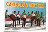 Caribbean Rhythm, Steel Drum Band-null-Mounted Premium Giclee Print