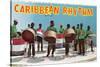 Caribbean Rhythm, Steel Drum Band-null-Stretched Canvas