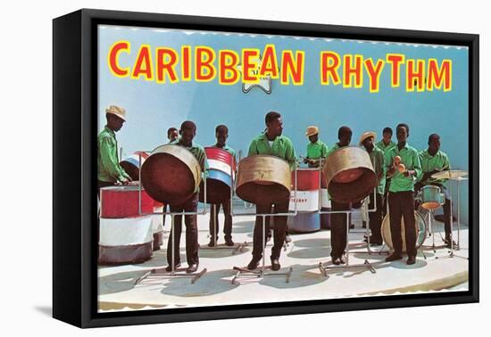 Caribbean Rhythm, Steel Drum Band-null-Framed Stretched Canvas