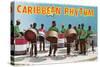 Caribbean Rhythm, Steel Drum Band-null-Stretched Canvas