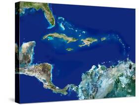 Caribbean, Satellite Image-PLANETOBSERVER-Stretched Canvas