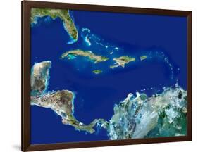 Caribbean, Satellite Image-PLANETOBSERVER-Framed Photographic Print