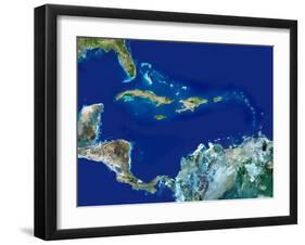 Caribbean, Satellite Image-PLANETOBSERVER-Framed Photographic Print