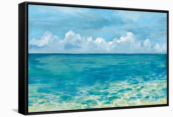 Caribbean Sea Reflections-Silvia Vassileva-Framed Stretched Canvas