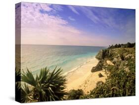 Caribbean Sea, Tulum, Yucatan, Mexico-Walter Bibikow-Stretched Canvas