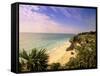 Caribbean Sea, Tulum, Yucatan, Mexico-Walter Bibikow-Framed Stretched Canvas