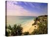 Caribbean Sea, Tulum, Yucatan, Mexico-Walter Bibikow-Stretched Canvas