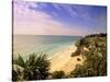 Caribbean Sea, Tulum, Yucatan, Mexico-Walter Bibikow-Stretched Canvas