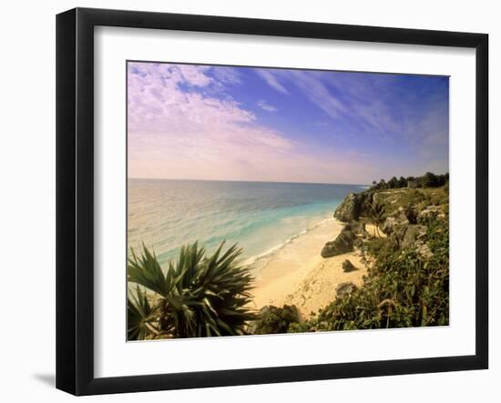 Caribbean Sea, Tulum, Yucatan, Mexico-Walter Bibikow-Framed Premium Photographic Print