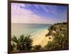 Caribbean Sea, Tulum, Yucatan, Mexico-Walter Bibikow-Framed Photographic Print