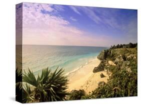 Caribbean Sea, Tulum, Yucatan, Mexico-Walter Bibikow-Stretched Canvas