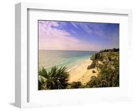 Caribbean Sea, Tulum, Yucatan, Mexico-Walter Bibikow-Framed Photographic Print