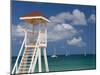 Caribbean, St Lucia, Gros Islet, Rodney Bay, Reduit Beach, Life Guard Lookout-Alan Copson-Mounted Photographic Print