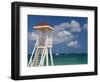 Caribbean, St Lucia, Gros Islet, Rodney Bay, Reduit Beach, Life Guard Lookout-Alan Copson-Framed Photographic Print