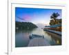 Caribbean, St Lucia, Marigot, Marigot Bay, Marigot Bay Beach Club Hotel, Doolittle's Restaurant-Alan Copson-Framed Photographic Print