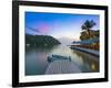 Caribbean, St Lucia, Marigot, Marigot Bay, Marigot Bay Beach Club Hotel, Doolittle's Restaurant-Alan Copson-Framed Photographic Print