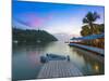 Caribbean, St Lucia, Marigot, Marigot Bay, Marigot Bay Beach Club Hotel, Doolittle's Restaurant-Alan Copson-Mounted Photographic Print