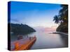 Caribbean, St Lucia, Marigot, Marigot Bay, Marigot Bay Beach Club Hotel-Alan Copson-Stretched Canvas