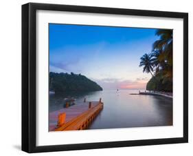 Caribbean, St Lucia, Marigot, Marigot Bay, Marigot Bay Beach Club Hotel-Alan Copson-Framed Photographic Print