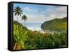 Caribbean, St Lucia, Marigot, Marigot Bay-Alan Copson-Framed Stretched Canvas