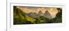 Caribbean, St Lucia, Petit and Gros Piton Mountains (UNESCO World Heritage Site)-Alan Copson-Framed Photographic Print