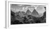 Caribbean, St Lucia, Petit and Gros Piton Mountains (UNESCO World Heritage Site)-Alan Copson-Framed Photographic Print