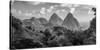 Caribbean, St Lucia, Petit and Gros Piton Mountains (UNESCO World Heritage Site)-Alan Copson-Stretched Canvas