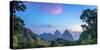 Caribbean, St Lucia, Petit and Gros Piton Mountains (UNESCO World Heritage Site)-Alan Copson-Stretched Canvas