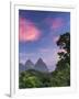 Caribbean, St Lucia, Petit and Gros Piton Mountains (UNESCO World Heritage Site)-Alan Copson-Framed Photographic Print