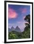 Caribbean, St Lucia, Petit and Gros Piton Mountains (UNESCO World Heritage Site)-Alan Copson-Framed Photographic Print