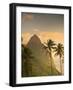 Caribbean, St Lucia, Petit and Gros Piton Mountains (UNESCO World Heritage Site)-Alan Copson-Framed Photographic Print