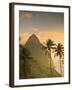 Caribbean, St Lucia, Petit and Gros Piton Mountains (UNESCO World Heritage Site)-Alan Copson-Framed Photographic Print