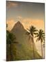 Caribbean, St Lucia, Petit and Gros Piton Mountains (UNESCO World Heritage Site)-Alan Copson-Mounted Photographic Print