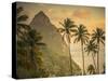 Caribbean, St Lucia, Petit and Gros Piton Mountains (UNESCO World Heritage Site)-Alan Copson-Stretched Canvas