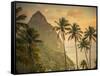 Caribbean, St Lucia, Petit and Gros Piton Mountains (UNESCO World Heritage Site)-Alan Copson-Framed Stretched Canvas
