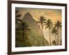 Caribbean, St Lucia, Petit and Gros Piton Mountains (UNESCO World Heritage Site)-Alan Copson-Framed Premium Photographic Print