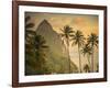 Caribbean, St Lucia, Petit and Gros Piton Mountains (UNESCO World Heritage Site)-Alan Copson-Framed Photographic Print