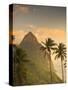 Caribbean, St Lucia, Petit and Gros Piton Mountains (UNESCO World Heritage Site)-Alan Copson-Stretched Canvas