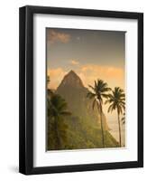 Caribbean, St Lucia, Petit and Gros Piton Mountains (UNESCO World Heritage Site)-Alan Copson-Framed Photographic Print