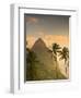 Caribbean, St Lucia, Petit and Gros Piton Mountains (UNESCO World Heritage Site)-Alan Copson-Framed Photographic Print