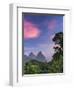 Caribbean, St Lucia, Petit and Gros Piton Mountains (UNESCO World Heritage Site)-Alan Copson-Framed Photographic Print