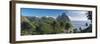 Caribbean, St Lucia, Petit and Gros Piton Mountains-Alan Copson-Framed Photographic Print