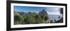 Caribbean, St Lucia, Petit and Gros Piton Mountains-Alan Copson-Framed Photographic Print