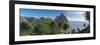 Caribbean, St Lucia, Petit and Gros Piton Mountains-Alan Copson-Framed Photographic Print