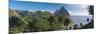 Caribbean, St Lucia, Petit and Gros Piton Mountains-Alan Copson-Mounted Photographic Print